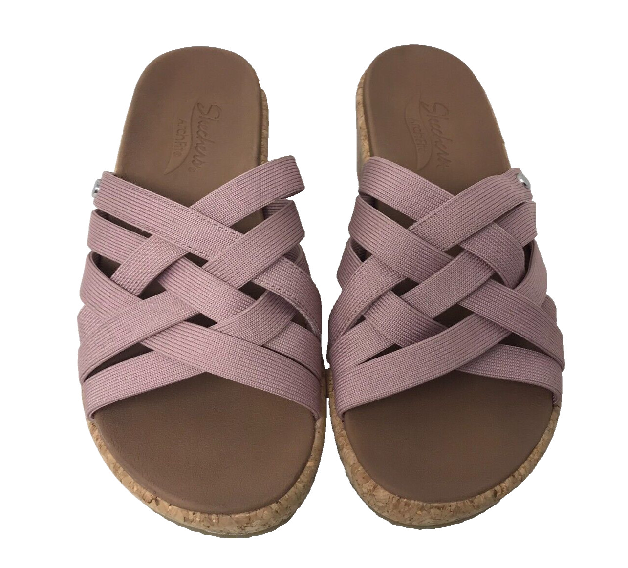 Skechers Women’s Arch Fit Beverlee Comfort Wedge Dress Sandals Rose Size:9 195G