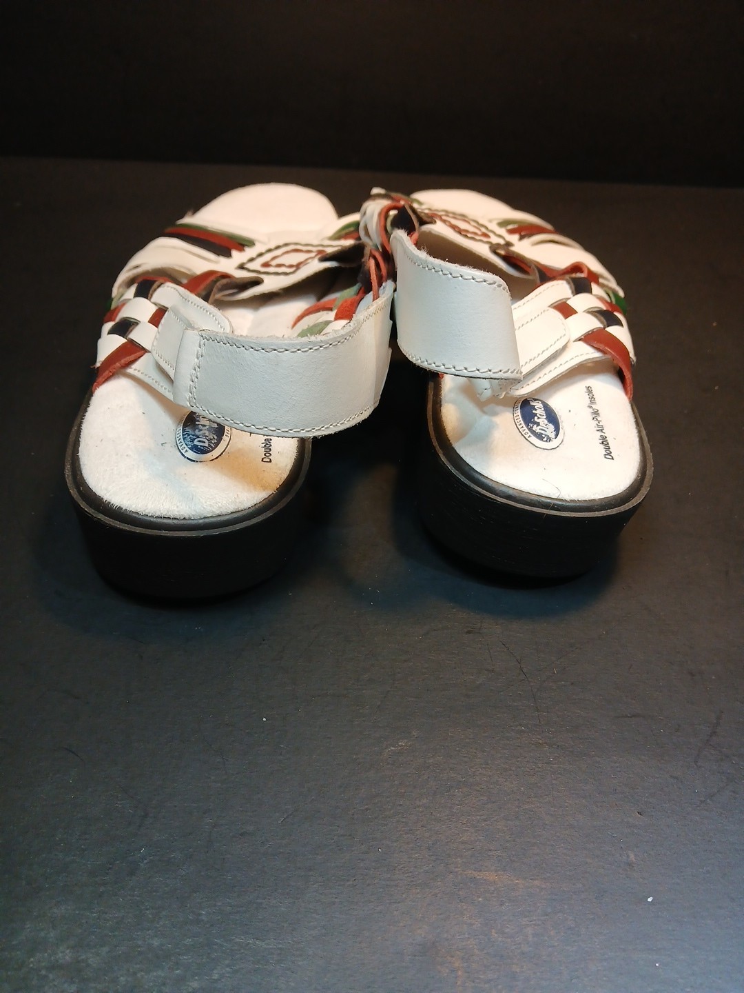 Dr Scholls Womens Sandals White, Brown, Green, Black, Aztec Design – Size 10 M