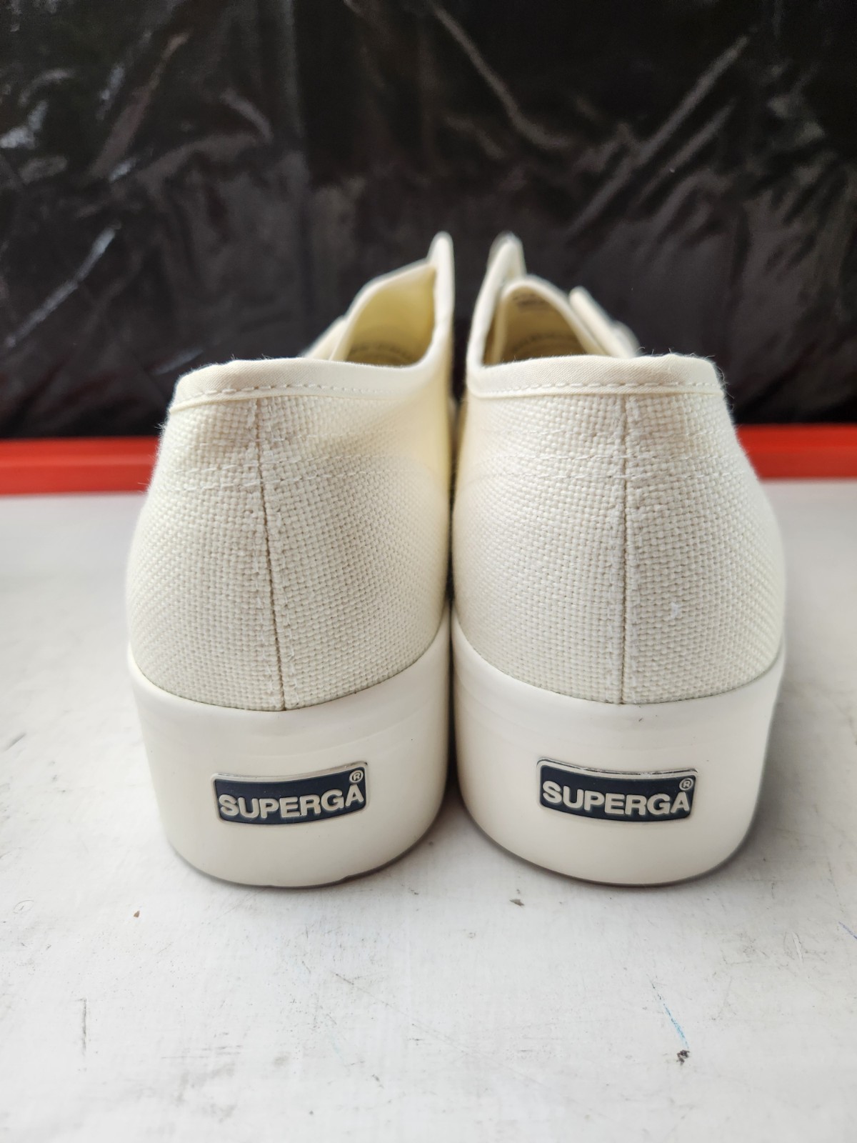 Superga Unisex 2790 Platform Sneakers – Beige Natural, Size 9.5 M/ 11 W US
