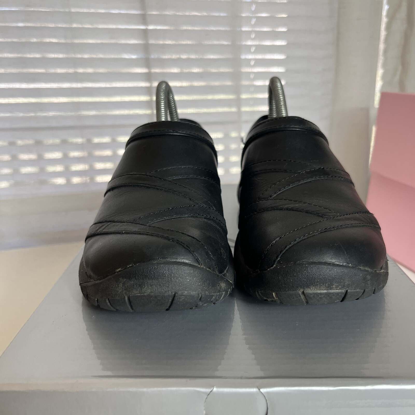 Merrell Encore Eclipse Black Leather Clogs Mules Women Size 6.5 Shoes