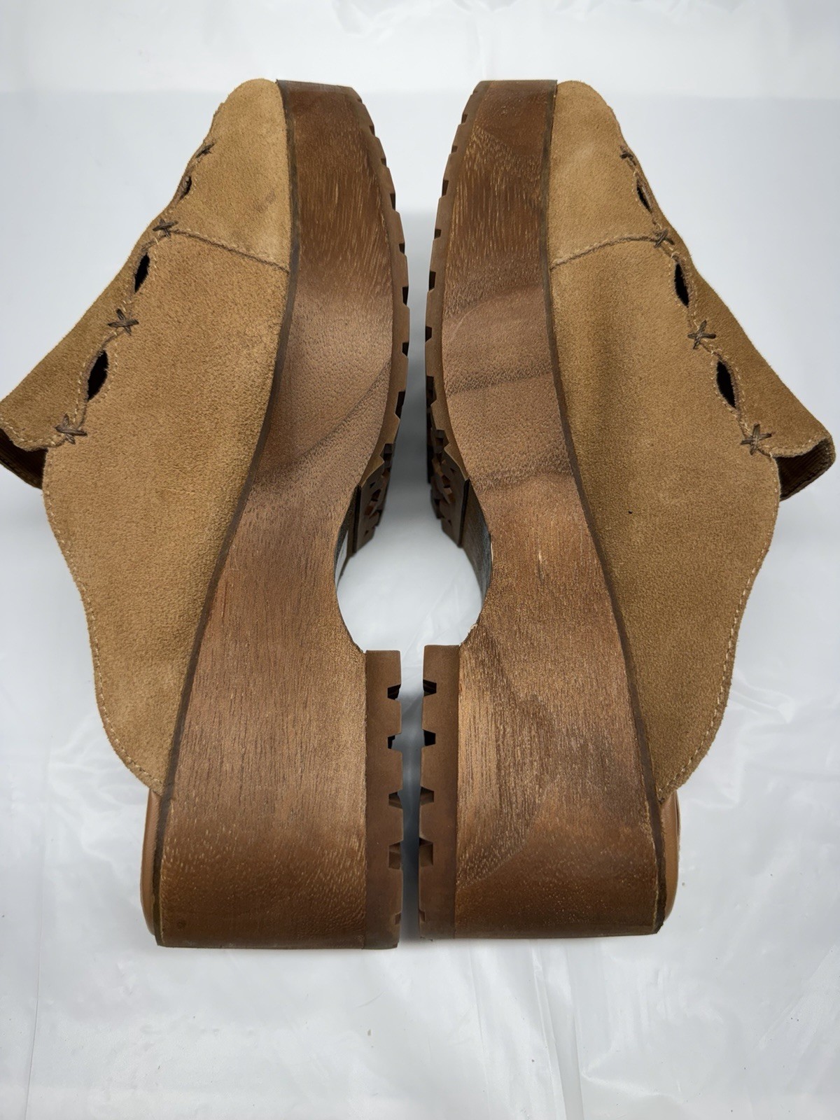 Kelsi Dagger Brooklyn Wells Mules Brown Leather Slip On Shoes Size 9.5