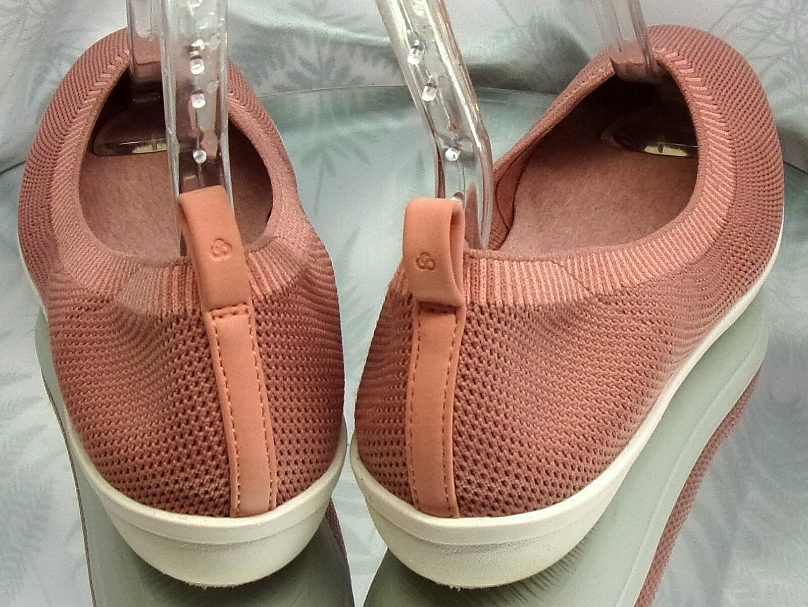 CLARKS ARLA PAIGE PINK KNIT FABRIC LOAFERS SLIP ONS COMFORT SHOES WOMENS SZ 8 M