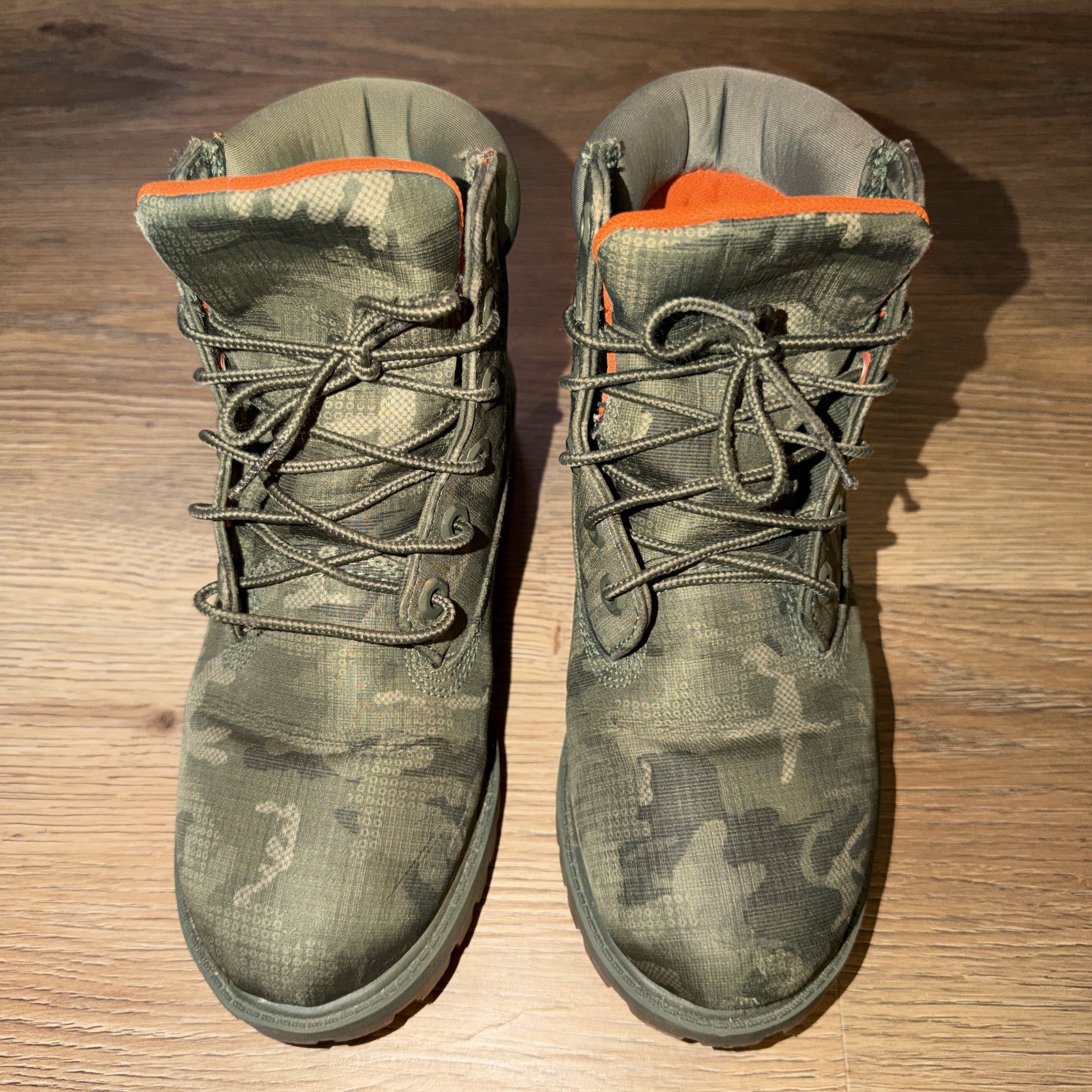 Timberland Premium Timberdry Fabric Boot Green Camo Womens Girls Size 5