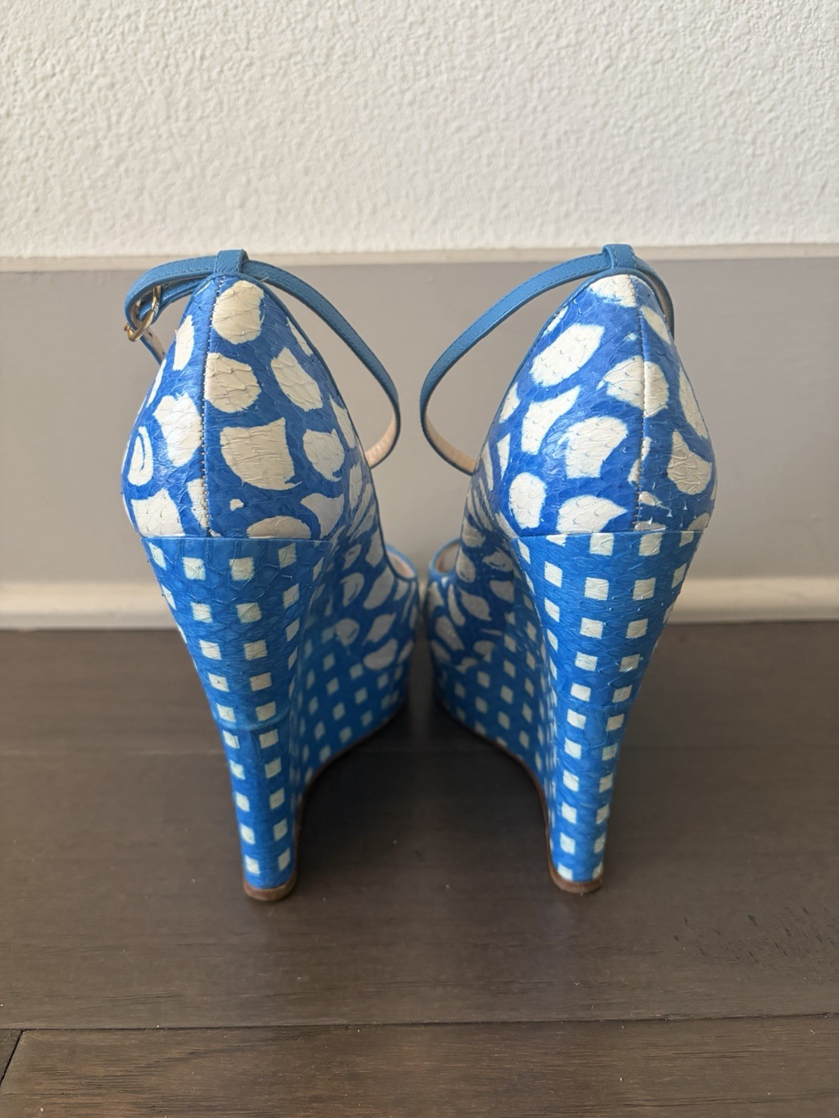 Oscar de la Renta ALALY Snakeskin Wedge 39.5