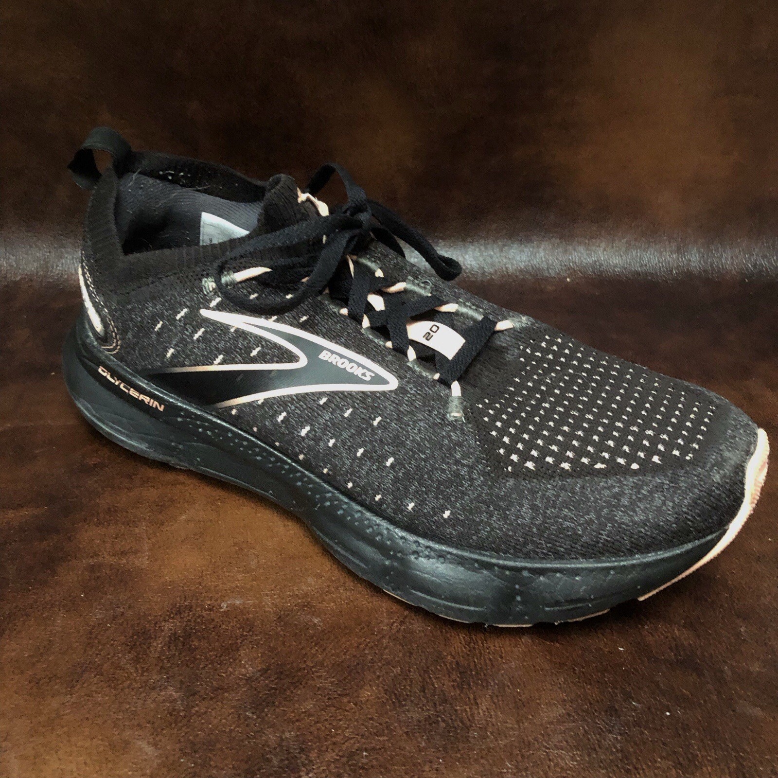 Brooks Glycerin Stealthfit 20 Womens 9 B Shoes Black Coral Running 1203721B026