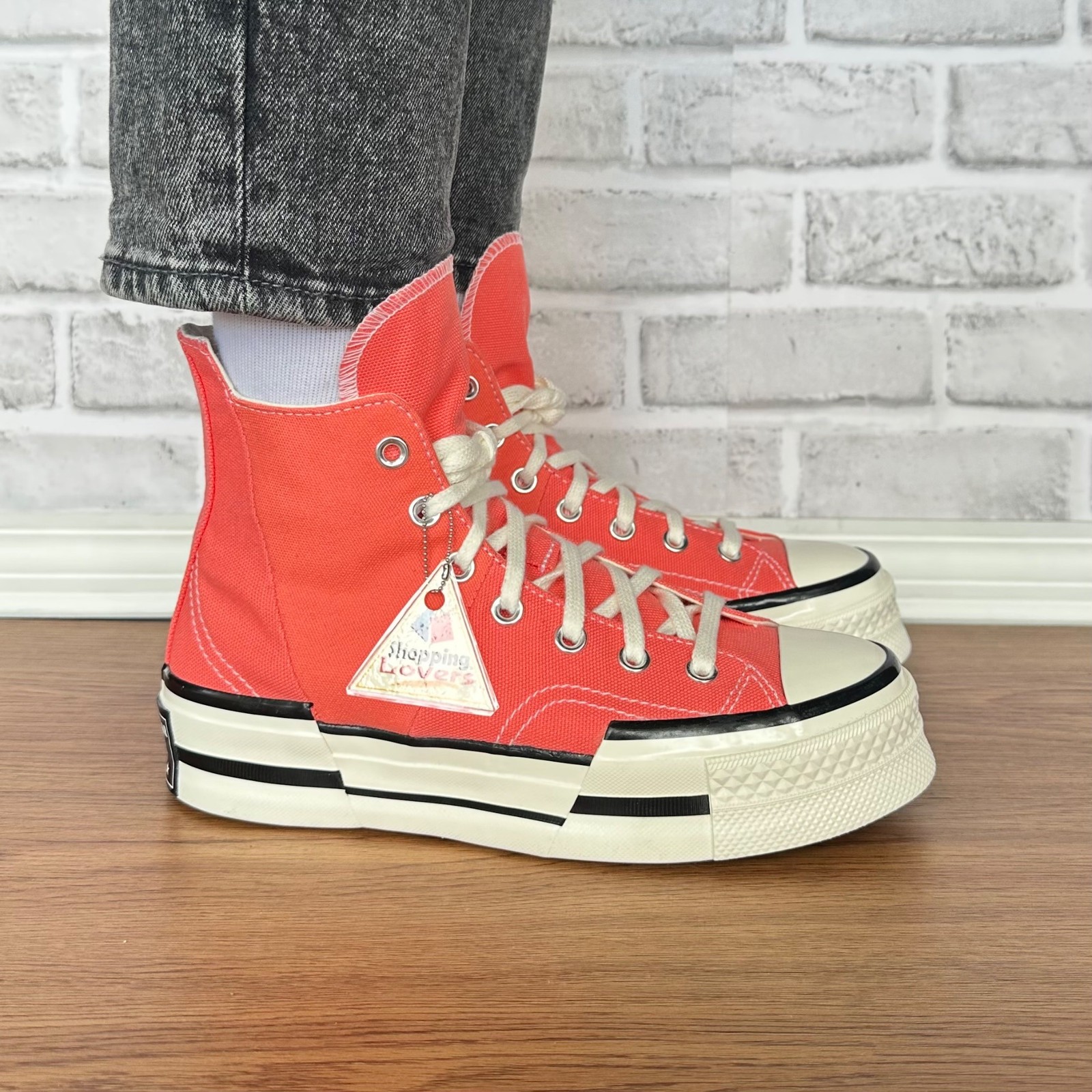 ❤️Converse Chuck 70 Plus Hi Top Platform Sz 9 Women Shoes Orange Sneaker A06432C