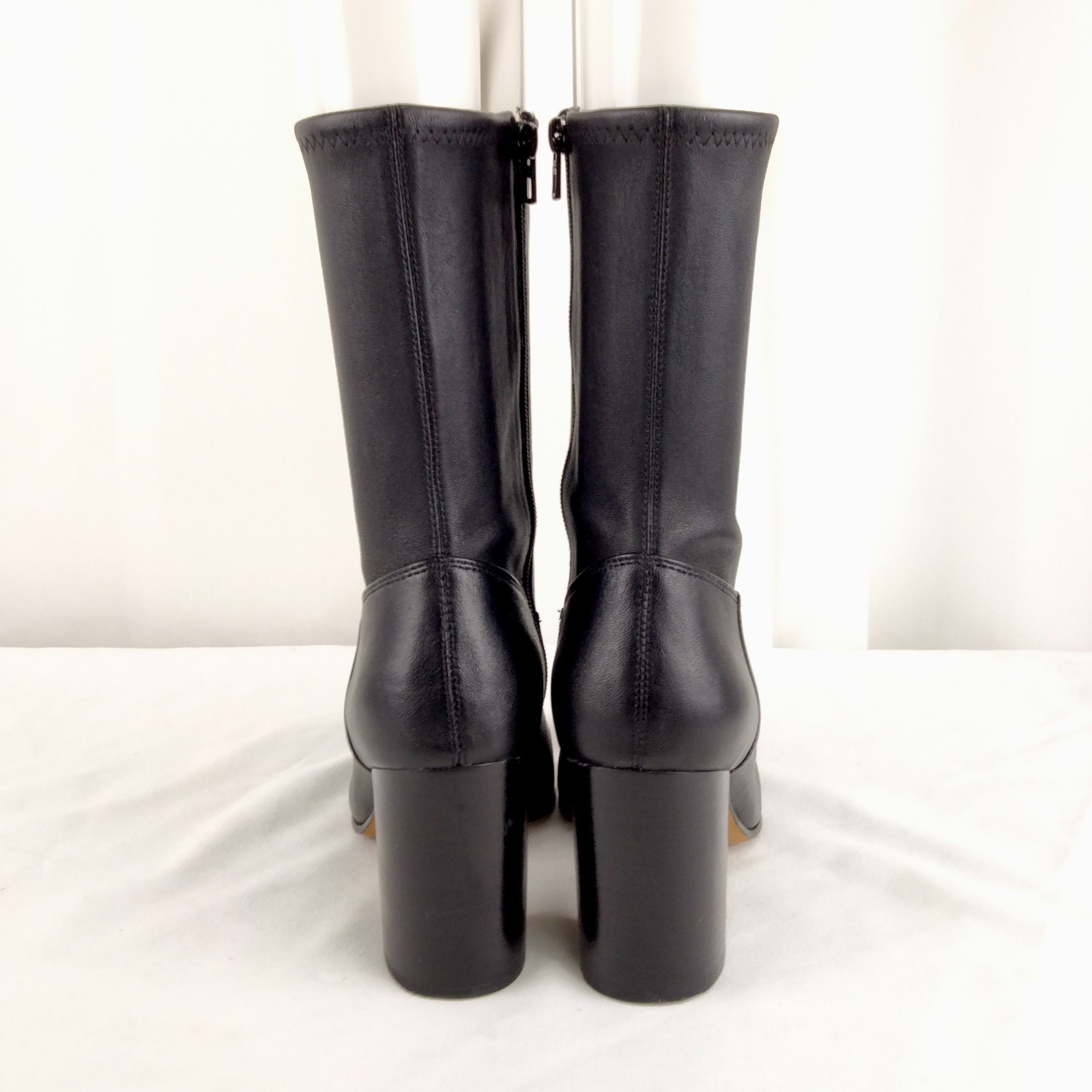 Coach Bond Boots Mid-Calf 3.25″ Stacked Heel Black US Size 11 B