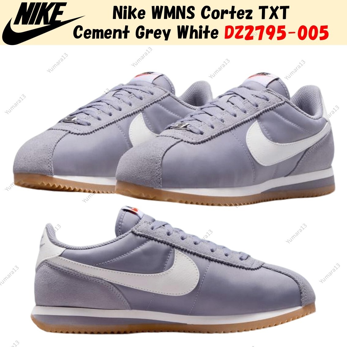 Nike WMNS Cortez TXT Cement Grey White DZ2795-005 Women’s Size