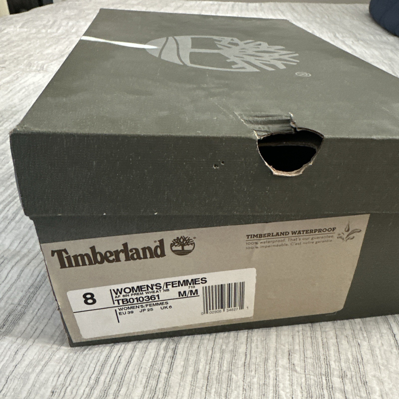 Timberland Premium 6″ Waterproof Boots Women’s Size 8 Wheat Nubuck Leather