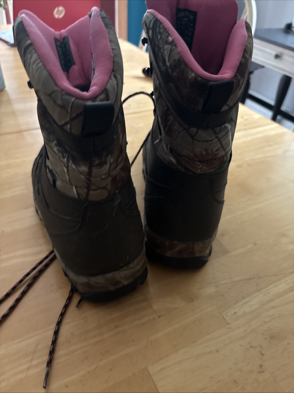 Irish Setter Hunt 3887 Boots Womens 9.5 Brown Leather Camo Waterproof Insulated