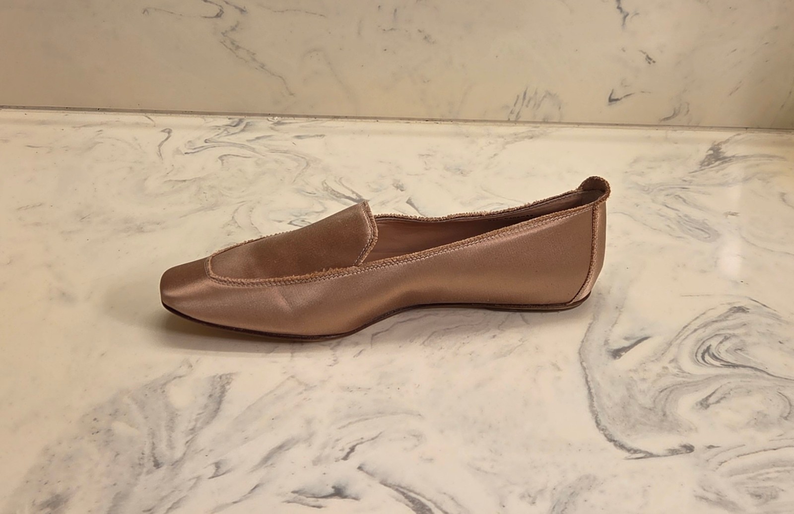 New! Pedro Garcia ‘Tamer’ Loafers Bisque Satin Womens 10 US 40 Eur. MSRP $550