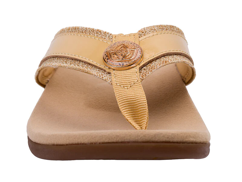 Spenco Women’s Sutton New Wheat Sandal Slide Flip Flop Wide (D W)