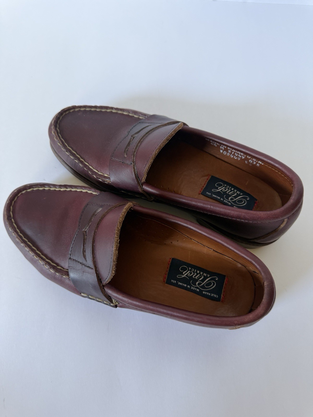 Rancourt Cole Haan Pinch America Penny Loafer Brown Stich Maine USA Womens 6.5 M