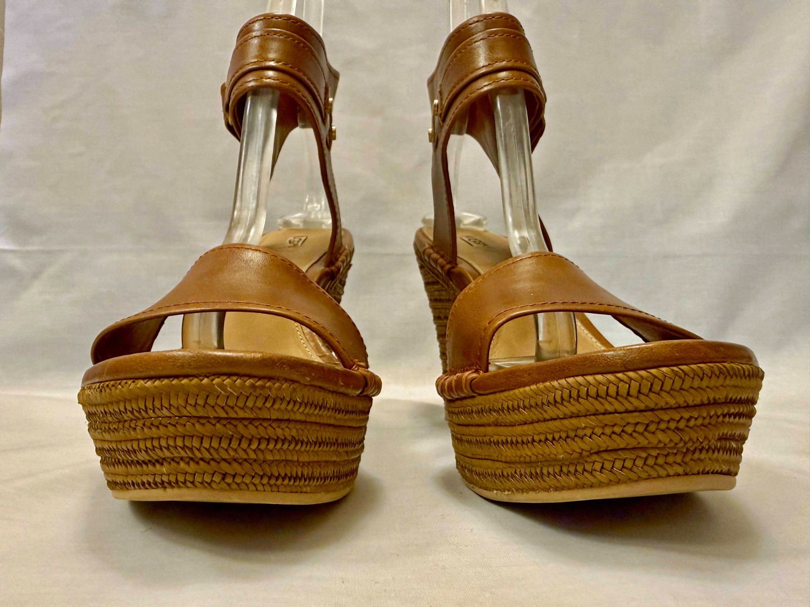 UGG Platform Leather Sandals Brown – Woven Wedge Ankle Strap Sandals