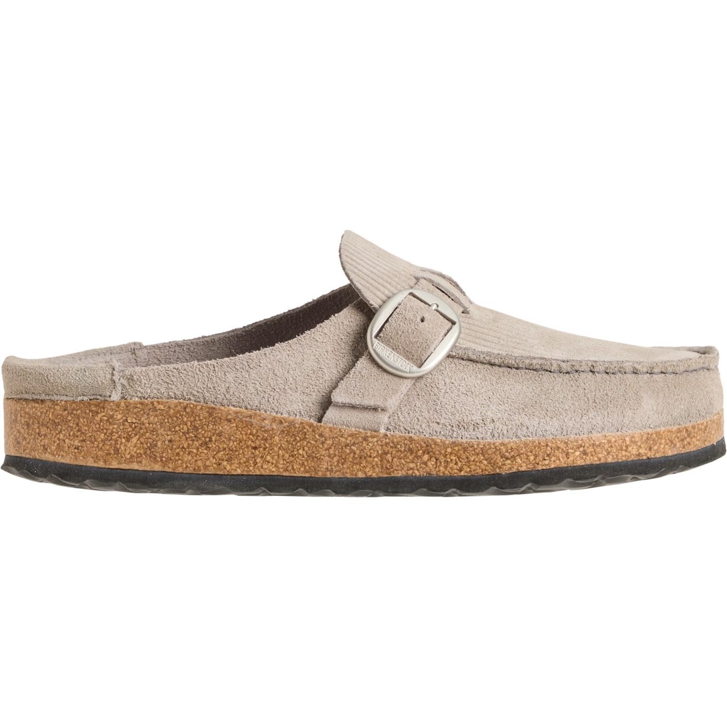 Birkenstock Buckley Corduroy Clogs – Suede in Stone Coin – New