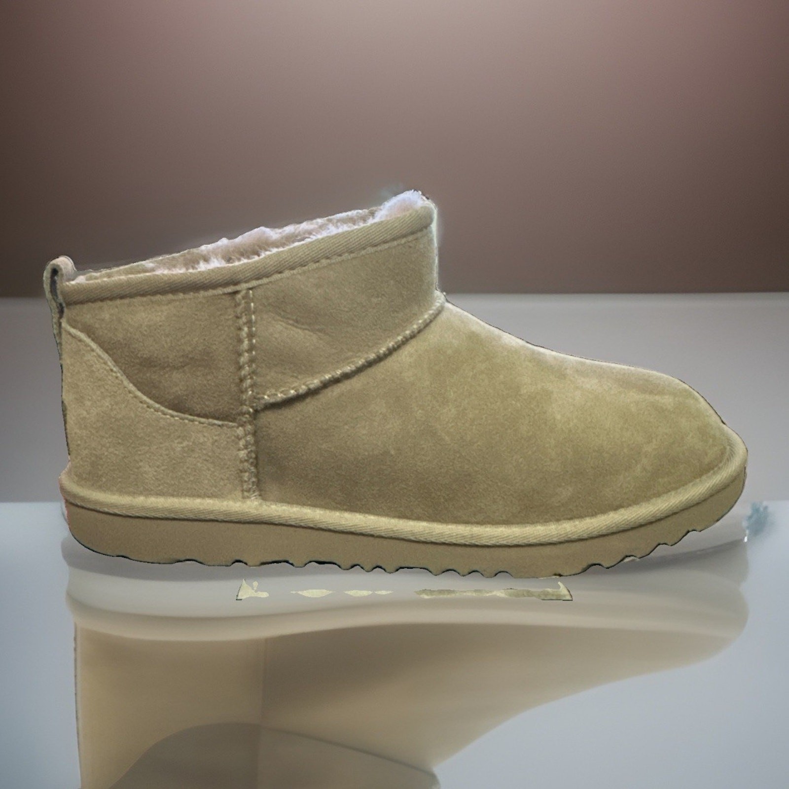 New Women’s Size 7 UGG Classic Ultra Mini Dune Brown 1130750K Kids Size 6