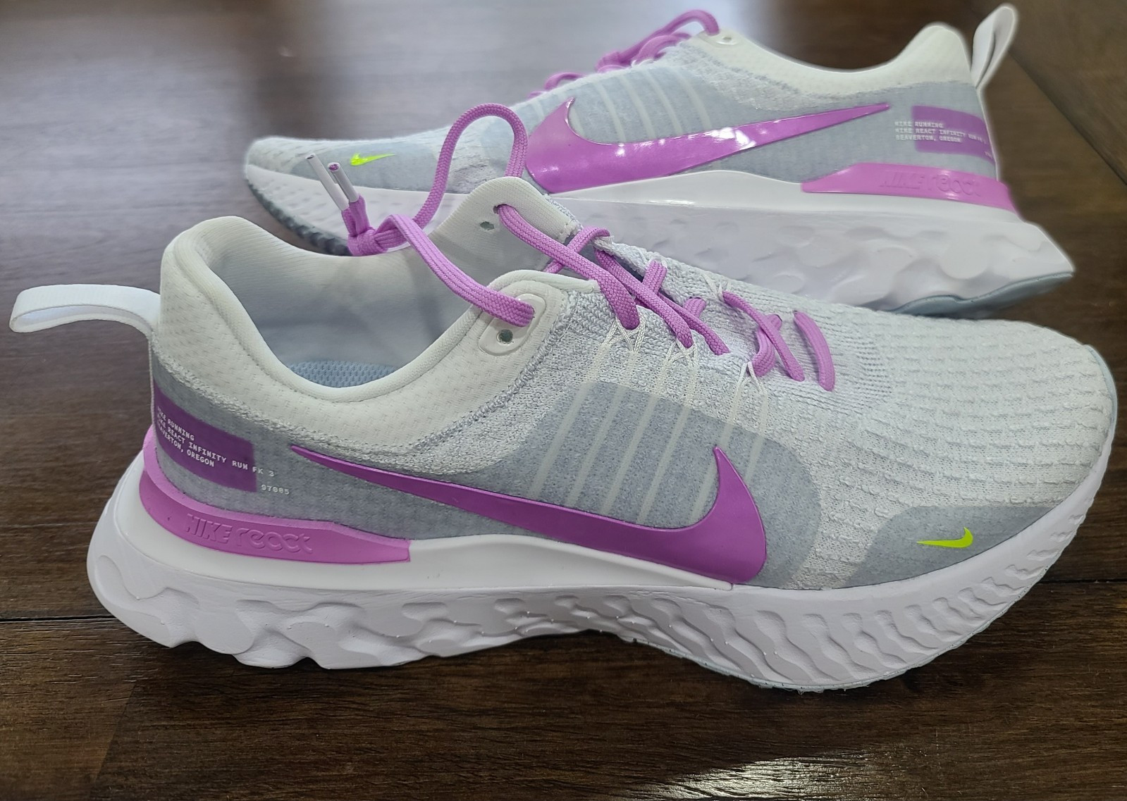 Nike React Infinity Run Flyknit 3 ‘Grey Rush Fuchsia’ Women’s