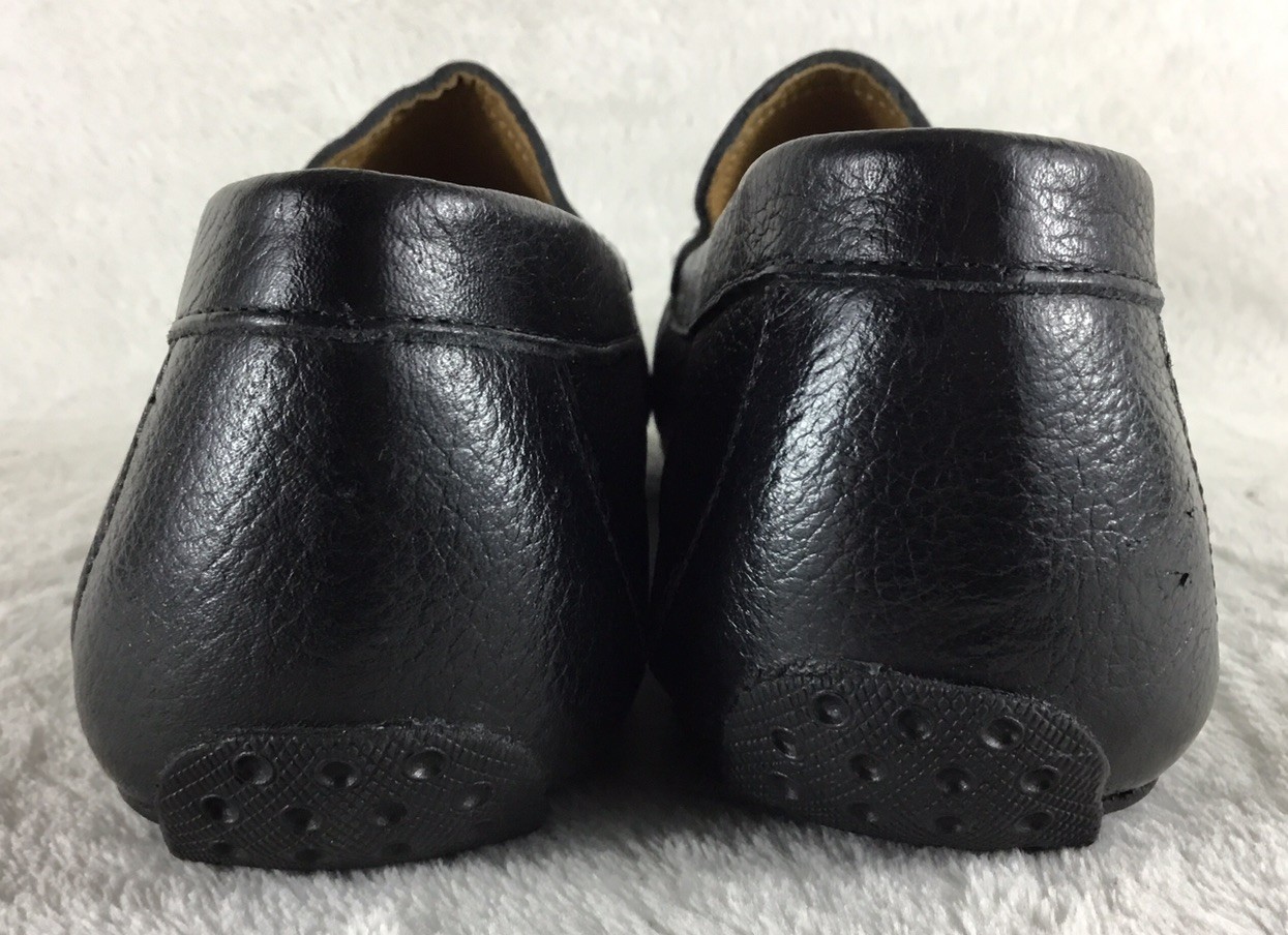MJNY Marc Joseph Lake Road Loafers Women’s 10 Black Pebbled Leather Shoes Brazil