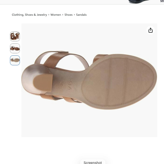 MIA Women’s Irris Tan Faux Leather Strappy Sandal w/ 4.25″ heel, Size 8.5 M