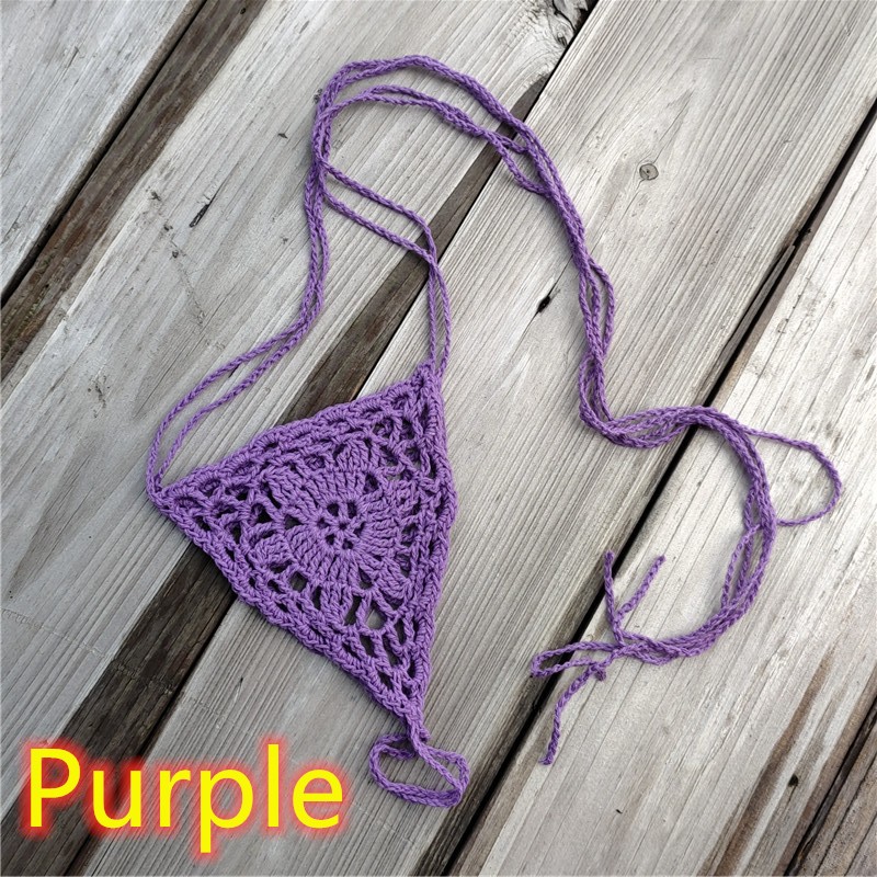 2Pcs Barefoot Crochet Sandals Beach Wedding Decor Women’s Knit Flat Sandals