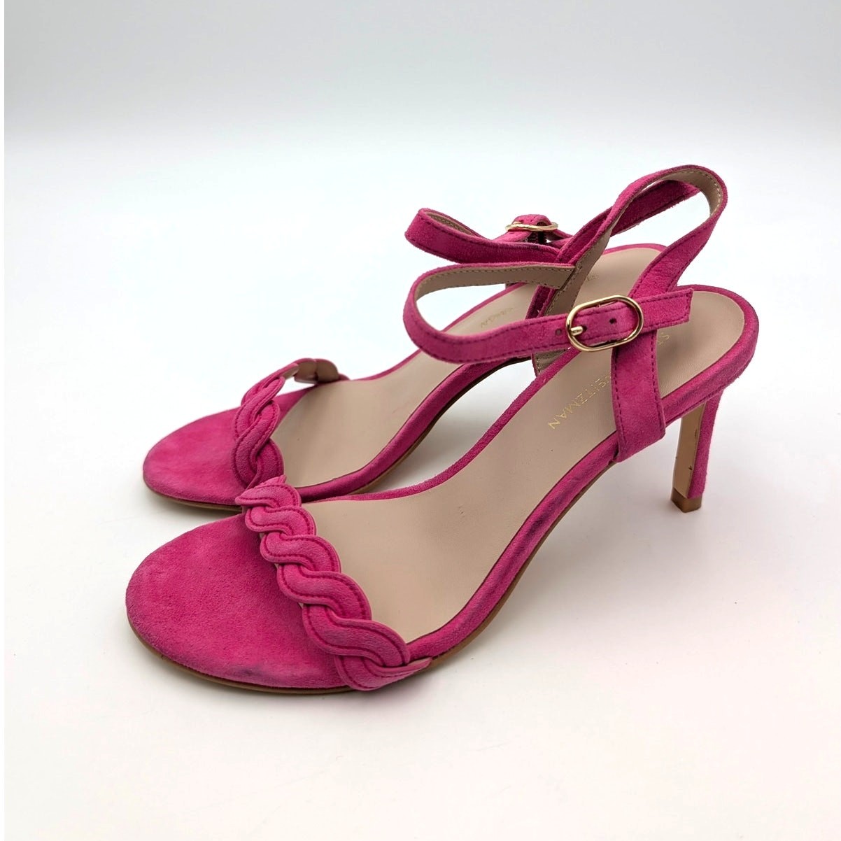 Stuart Weitzman Dancer Twistie Suede Sandal Women’s Pink Size US5 EU35