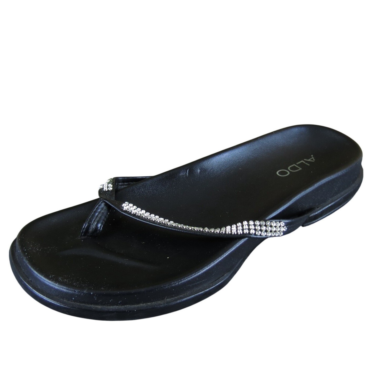 Aldo Women Amity Flip Flop Black Synthetic Sz 38 Medium Gently Used 2025