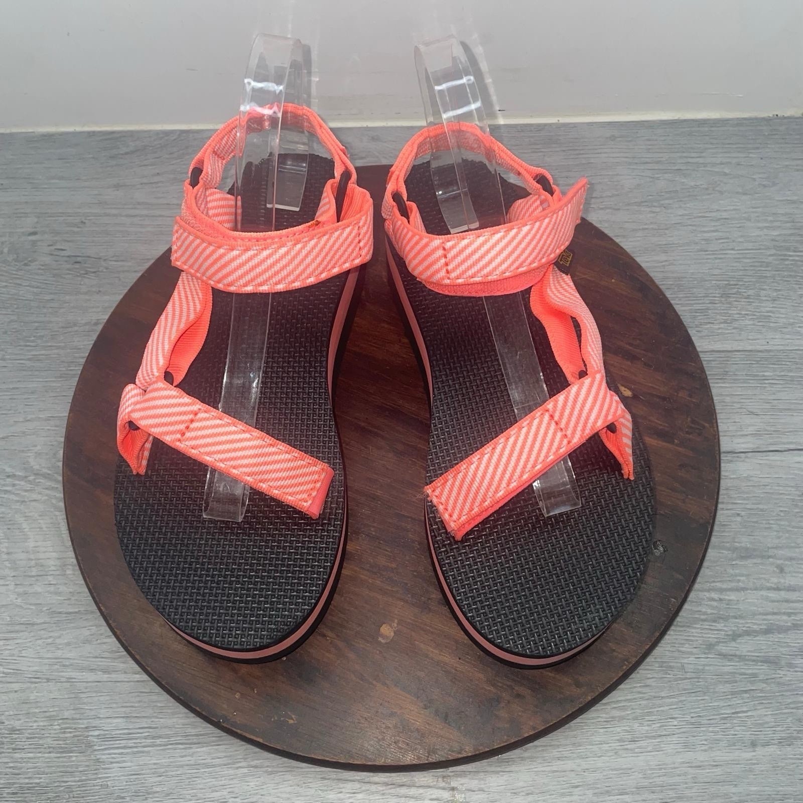 Teva Sandals Women’s 9 Midform Universal Platform Orange Hook & Loop 1008844