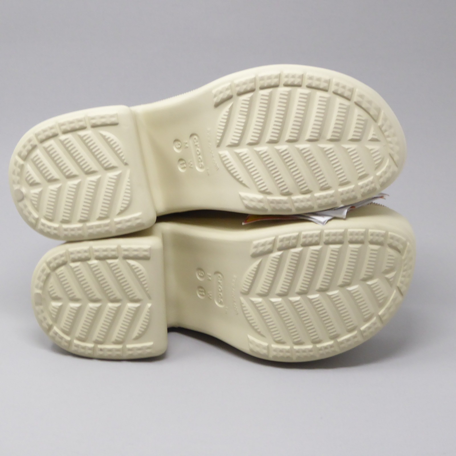 Crocs Siren Clogs Platform Block Heel Chunky Bone Beige Womens 11