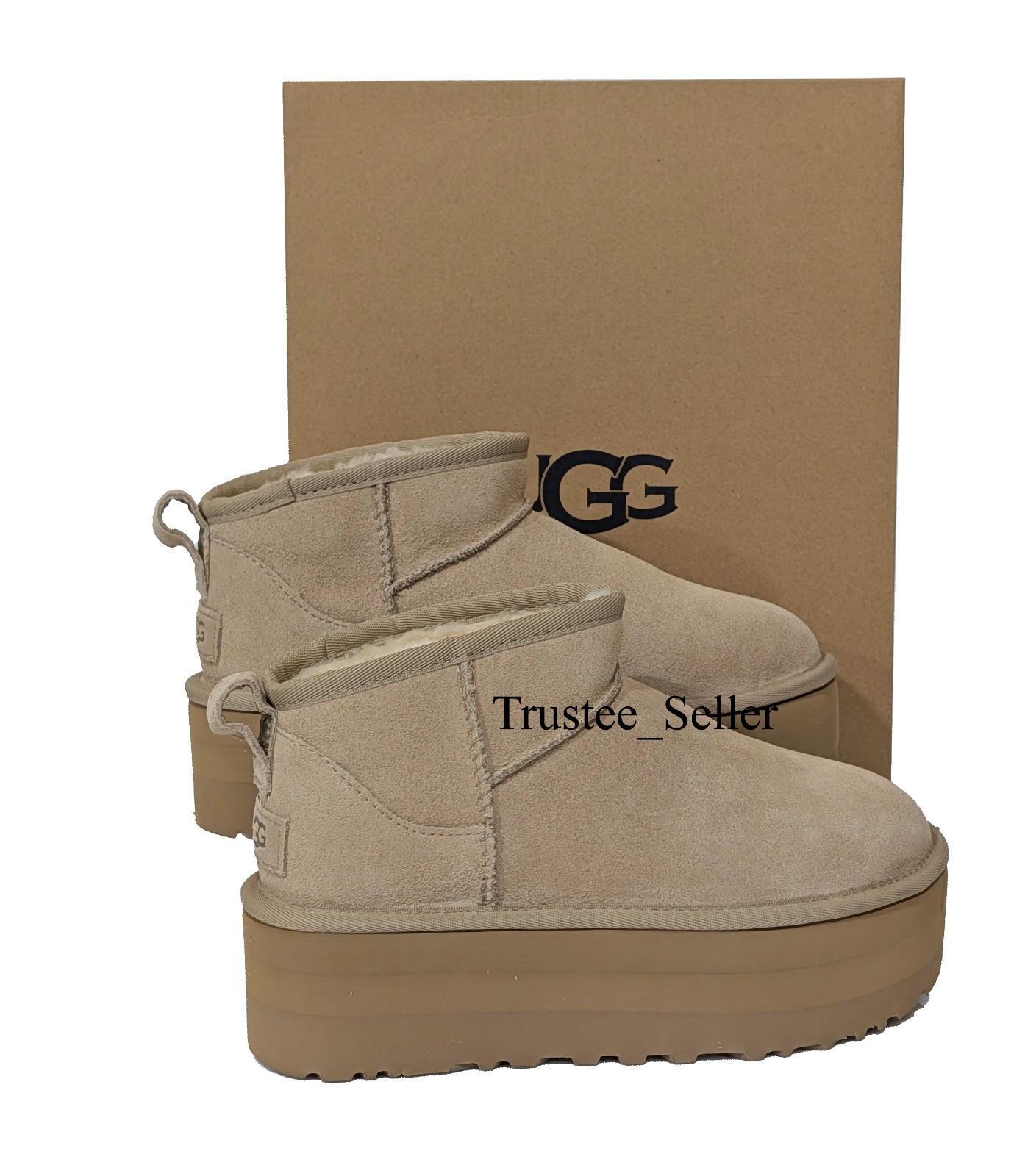 Brand New 100% Authentic UGG Classic Ultra Mini Platform Sand 1135092 Boots