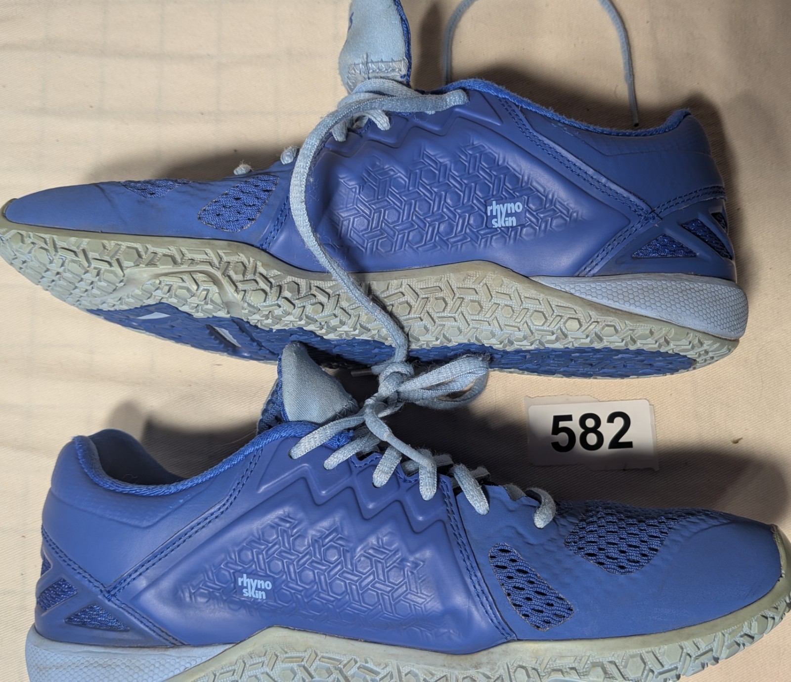 ASICS S753N Women’s Blue Light Blue Lace Up Training Athletic Sneakers Synthetic
