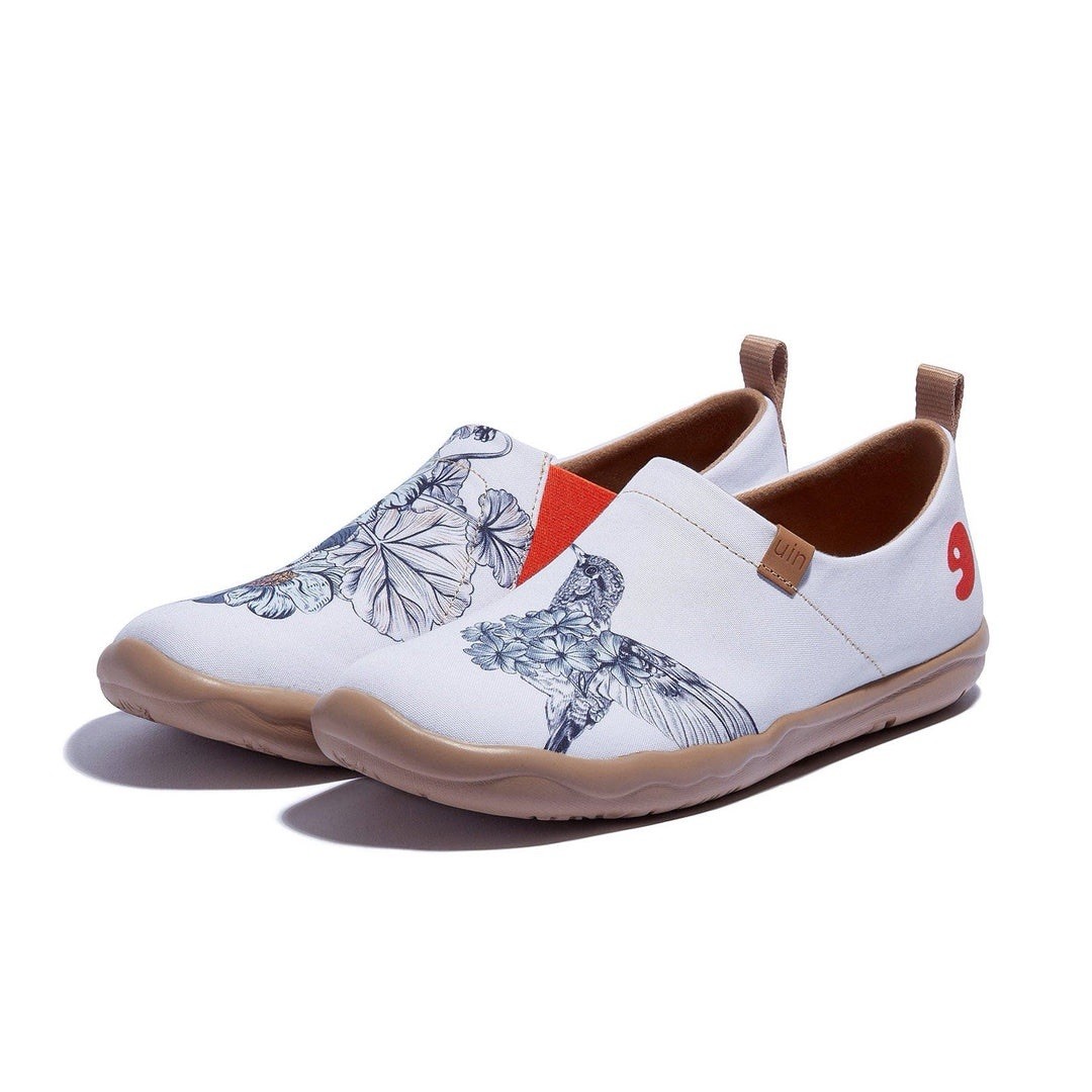 UIN Women’s Toledo Art Painted Travel Shoes Slip On Casual Loafers Sz 9 Floral