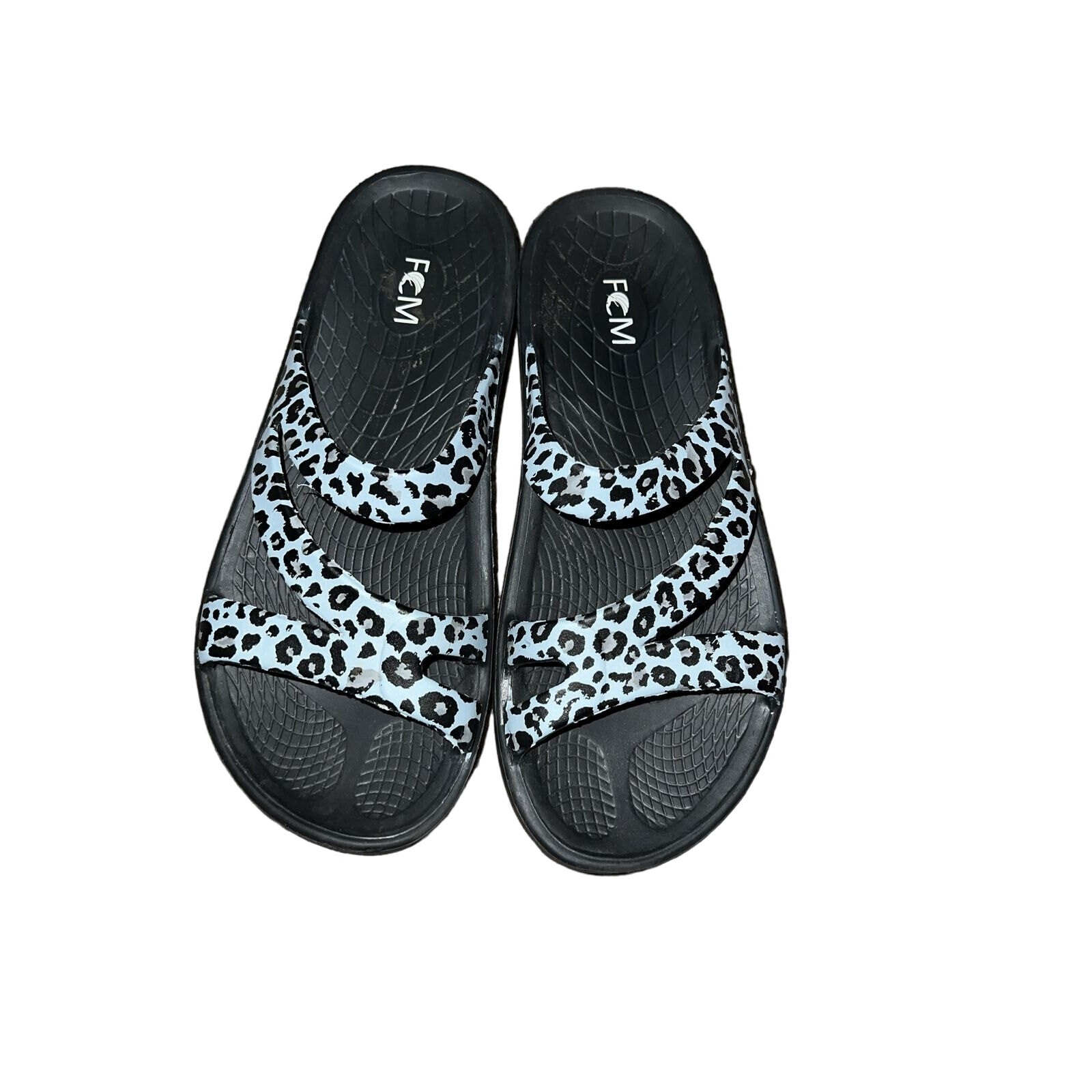 Island Surf Company FOM Leopard Sandals slides W 11 M 9