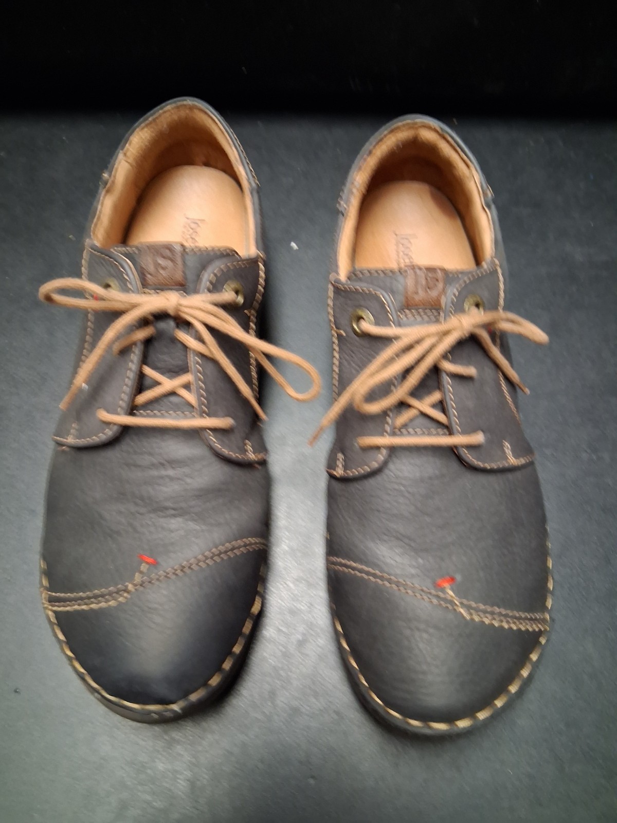 Josef Seibel Fergey Sneaker Leather Comfort Lace Up Walking Shoes Germany Sz 40