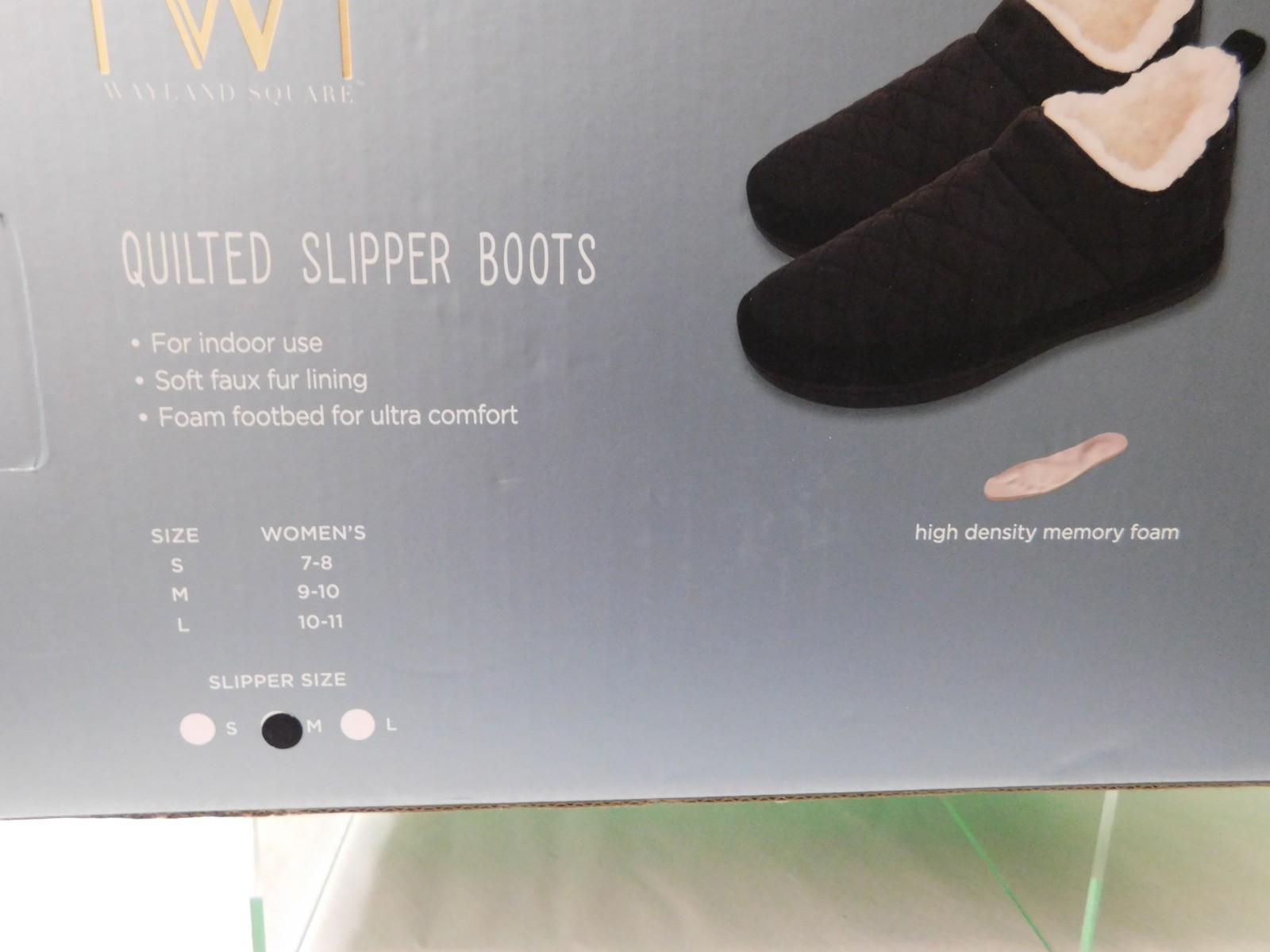 Wayland Square Quilted Slipper Boots-Women’s Size M (9-10)