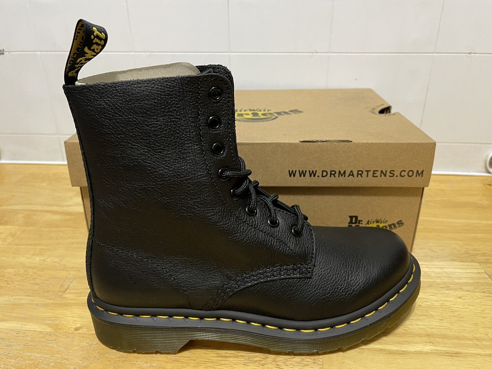 Dr. Martens 1460 Pascal Virginia Leather Boots for Women, Size US 8