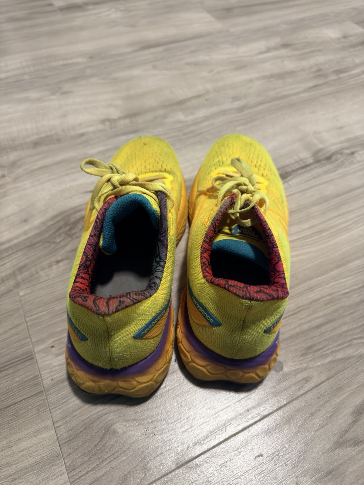 New Balance Fresh Foam X 1080 v12 Yellow Blue Low Top Lace Up Running