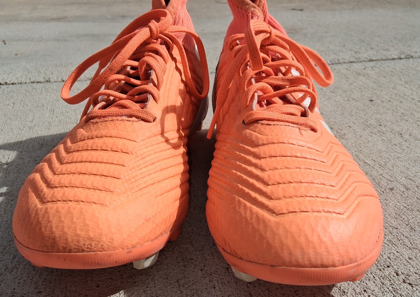 adidas Predator 19.3 FG Mid Top Orange/White Lace-Up Soccer Cleats G25819