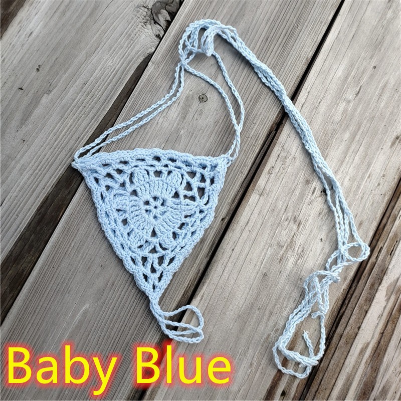 2Pcs Barefoot Crochet Sandals Beach Wedding Decor Women’s Knit Flat Sandals