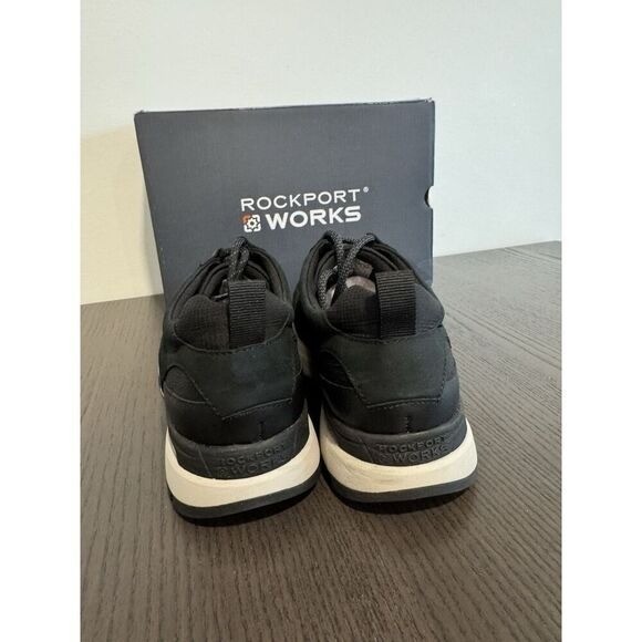 Rockport Pulse Tech Work Womens 7.5 M Black Composite Toe Safety Sneakers RK771