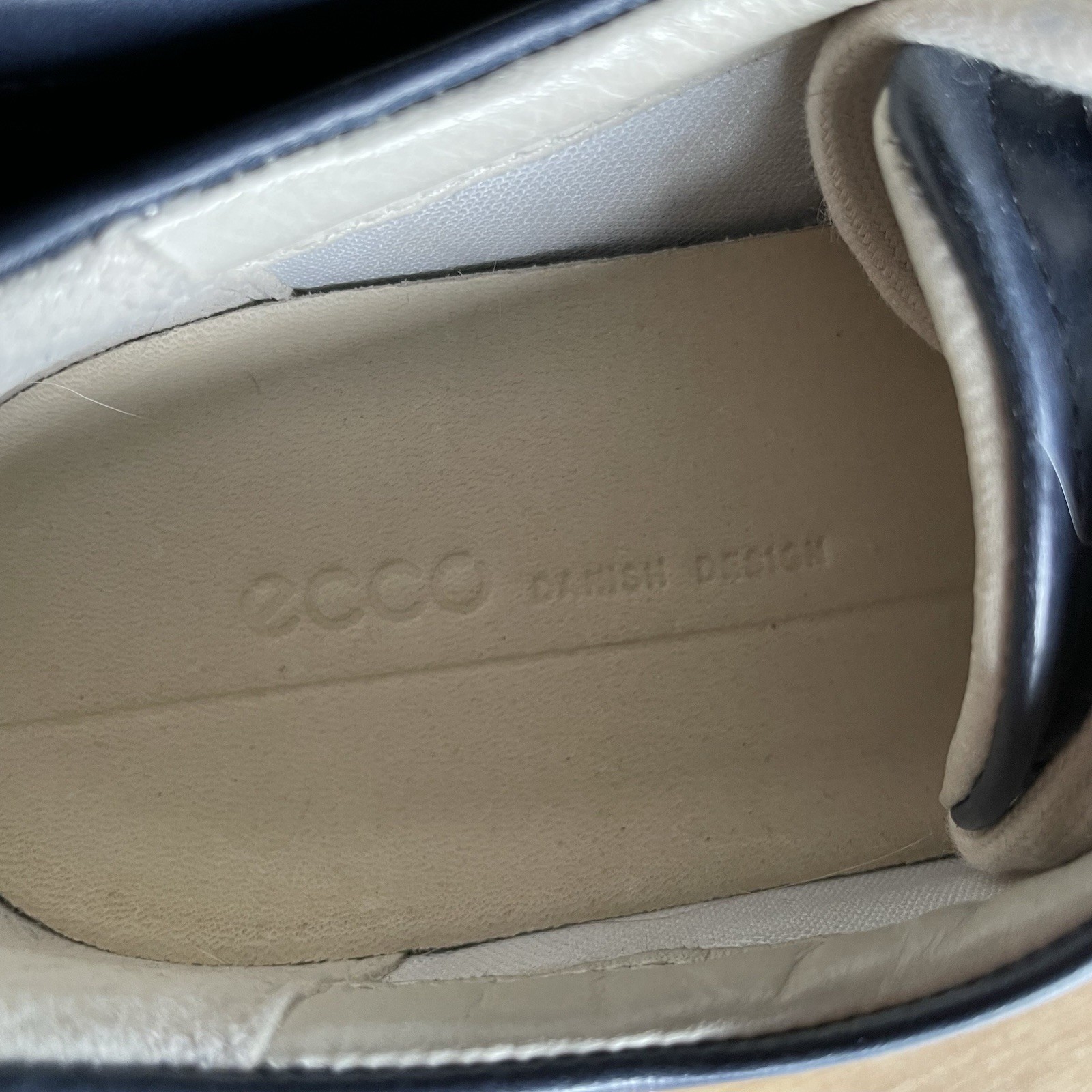 ECCO Soft 7 Women Leather Lace Up Sneaker Marine Blue Size 5-5.5 EU 36