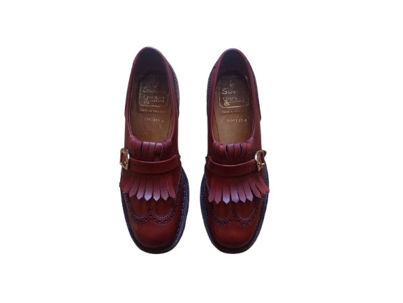 Crockett & Jones Shoes Swan Leather Kiltie Loafers Women UK 7.5 US 9.5 England