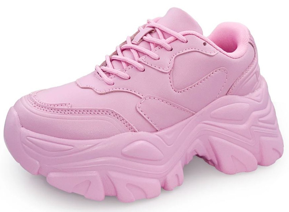 Berness Women Chunky Platform Sneakers Trainers Thick Sole Walking BLAIR Pink