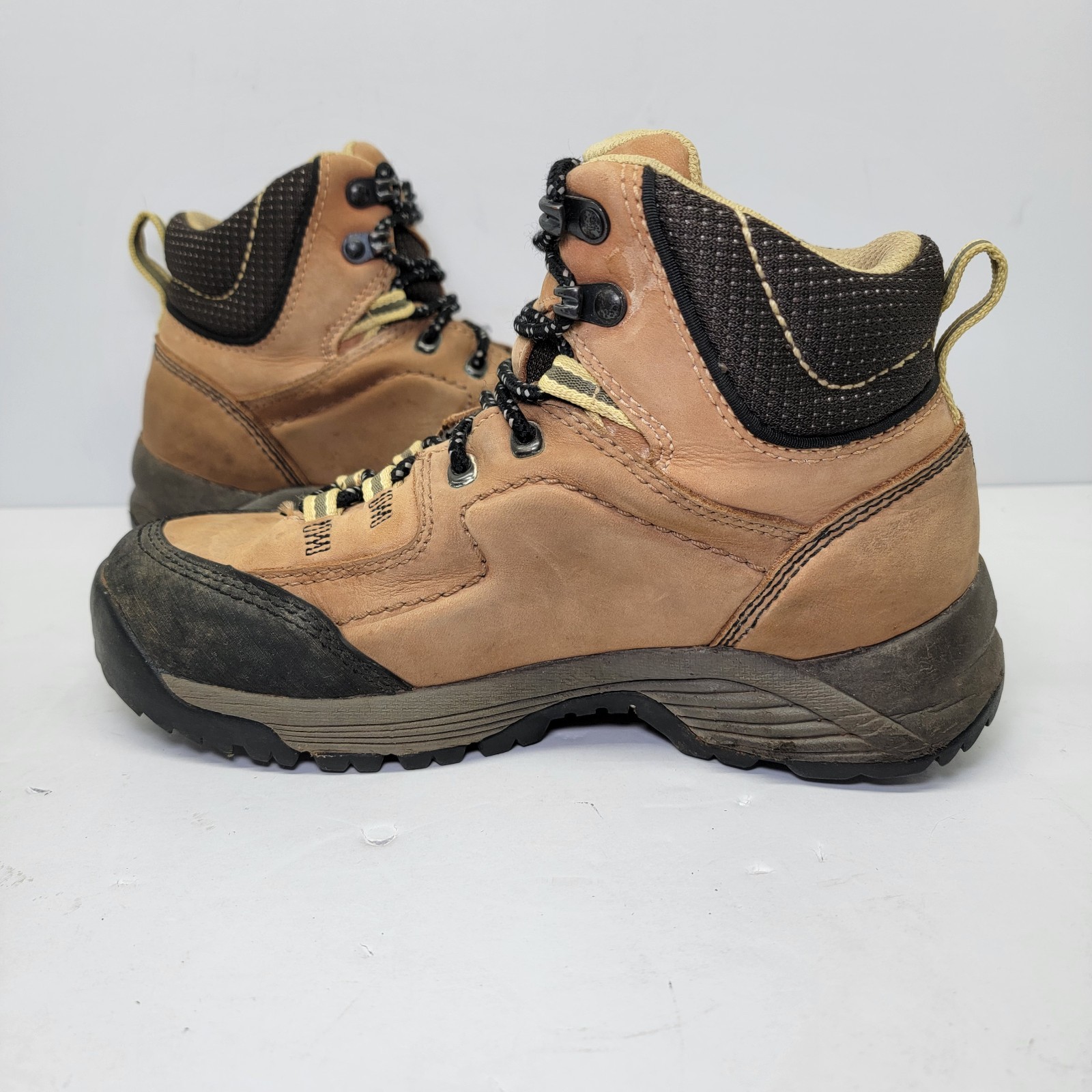Danner Zigzag Trail GTX Boots Womens 7 Tan Leather Nubuck Hiking Outdoor 6″