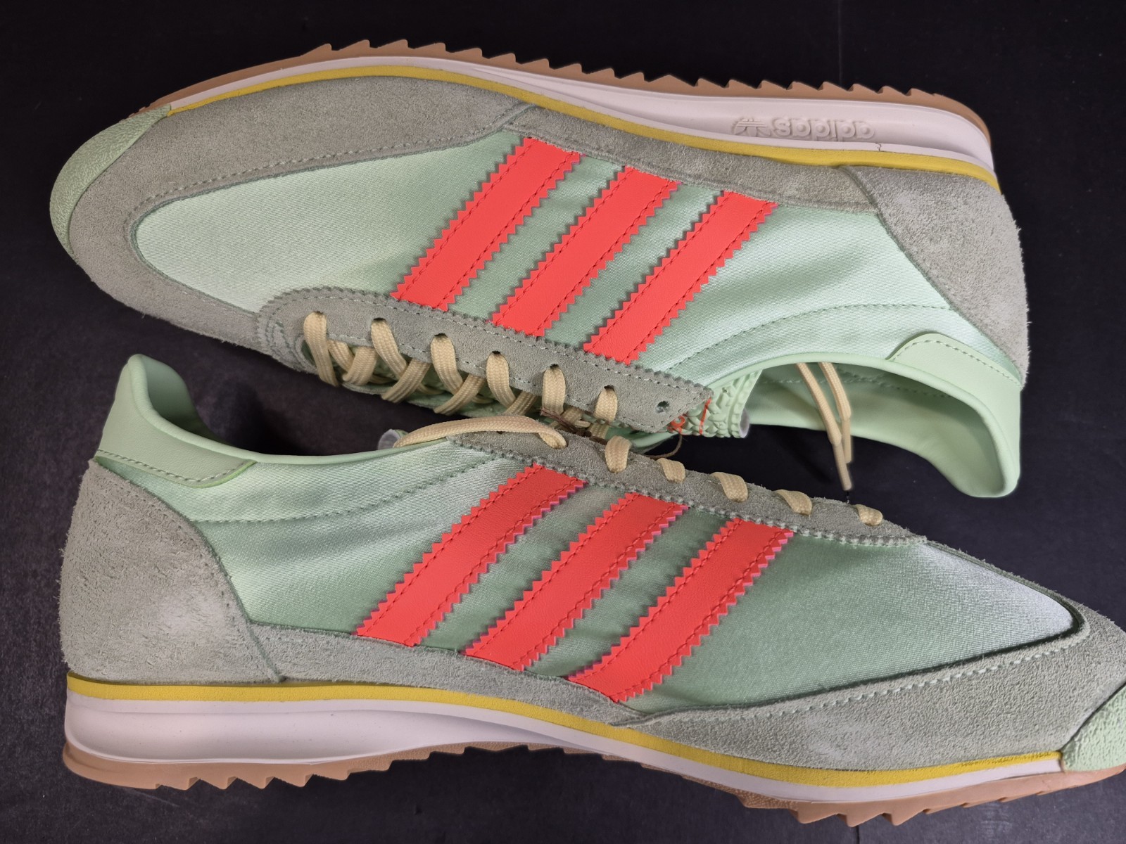 ADIDAS SL 72 OG GREEN ORANGE SIZES 9 OR 10 WOM JI0197 NIB! $100