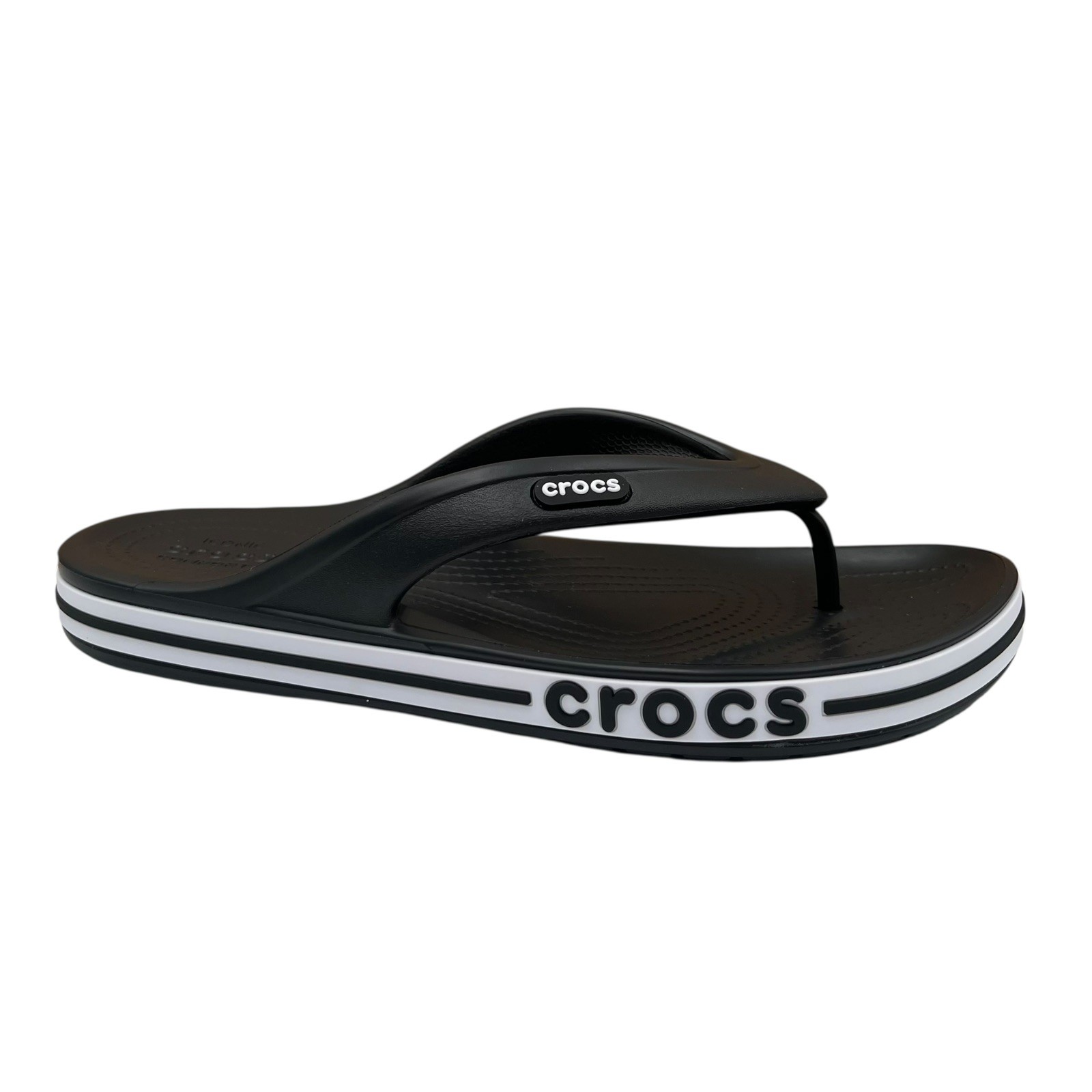 Crocs Bayaband Women’s Flip Flop Sandals Size 9 Black Water Friendly Lightweight