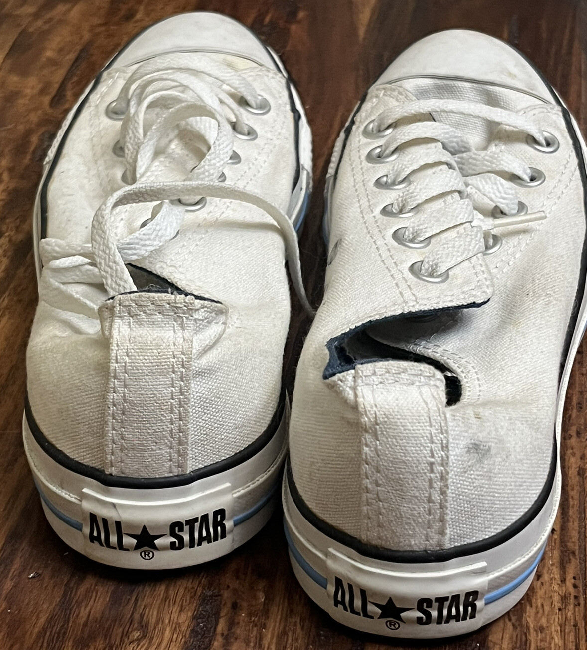 Converse Chuck All Star VTG Y2K Sneakers 7 White Low Top Double Tongue Con Shoes
