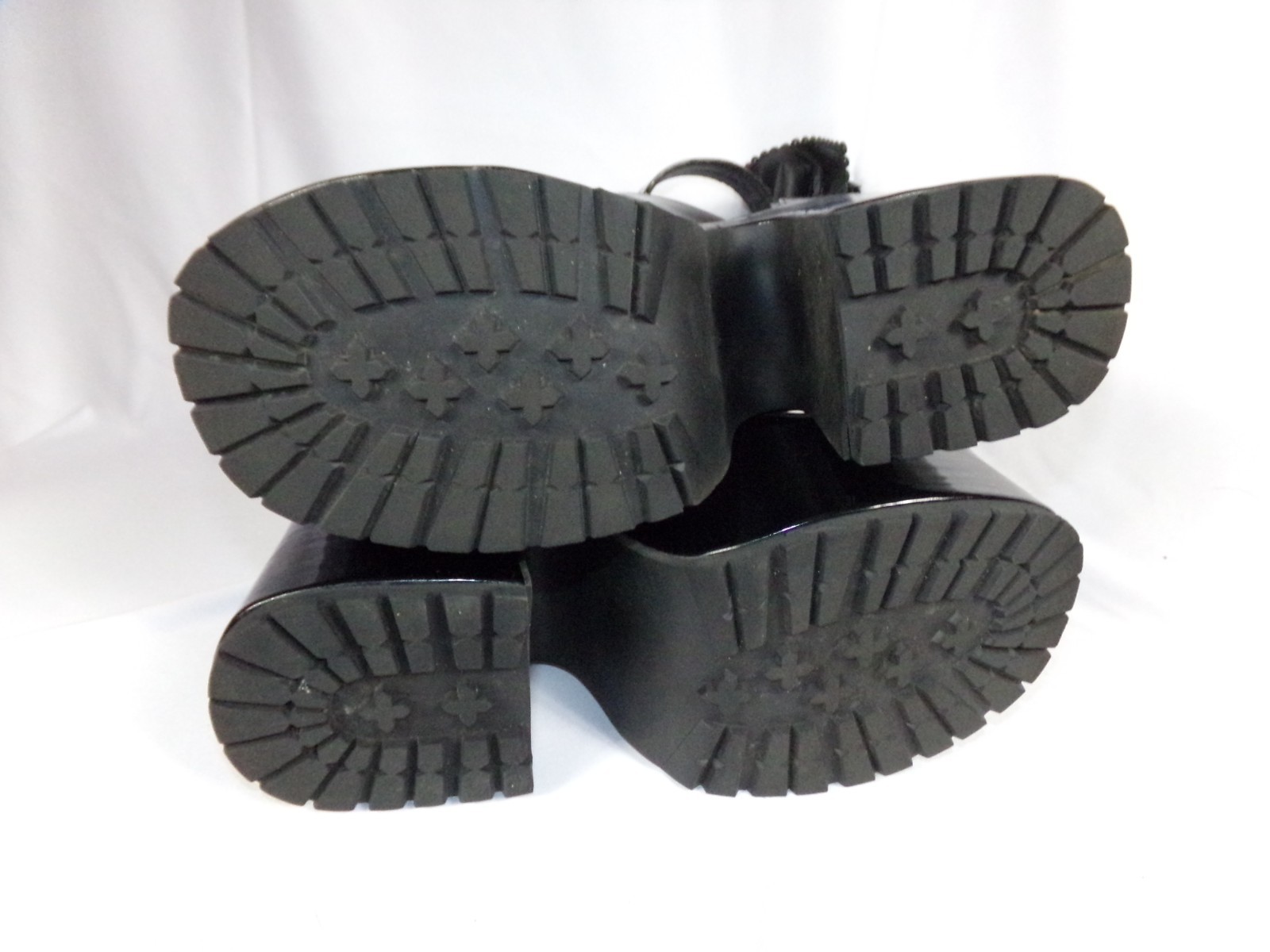 Killstar Pricilla Platforms Black Faux Leather Bow Size 9 Gothic Dark Fashion
