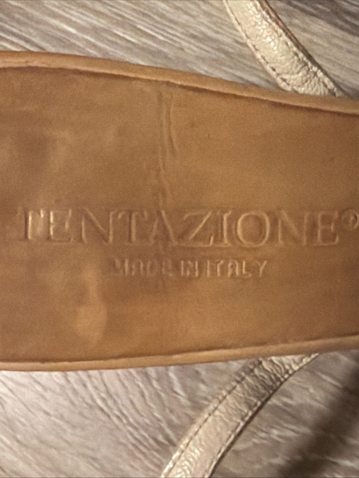 Vintage Tentazione Sandals 1996 Size 39 Beige Leather