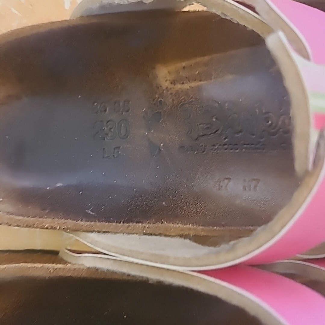 Birkis Birkenstock Women EU 36 US 5 Leather Sandals Slides Slip On Pink