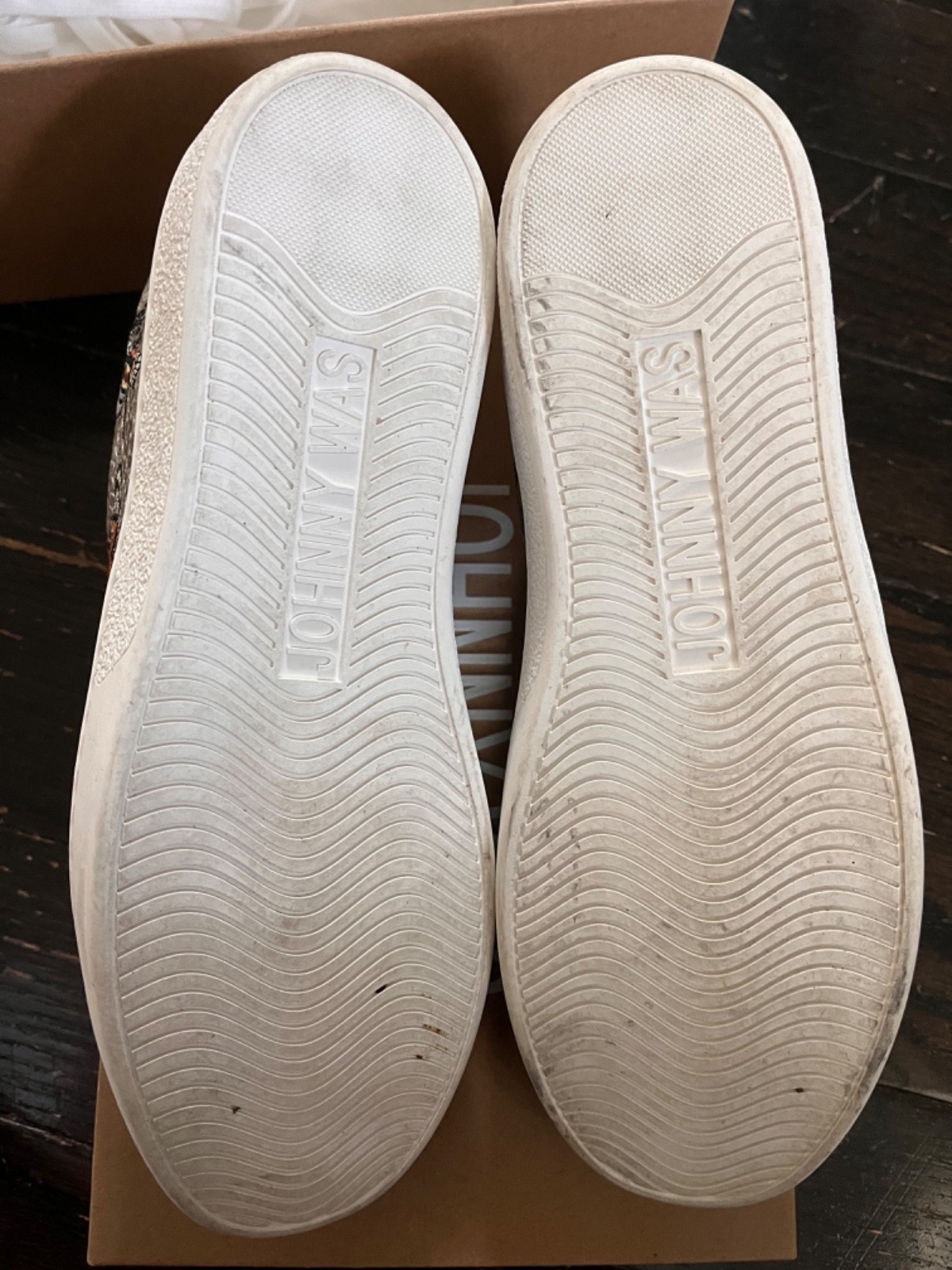 Johnny Was Dreamer Sneakers, snakeskin and butterfly print w/ box